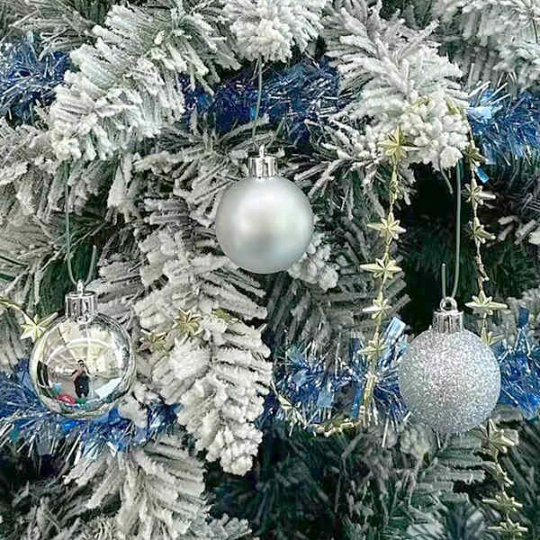 27-Count Silver Mix Shatterproof Ornaments, 40mm