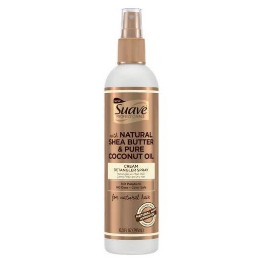 Suave Professionals Detangler Spray with Shea Butter & Coconut Oil, 10 fl oz each, for all hair types