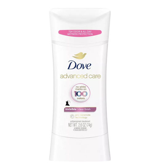 Dove Advanced Care Invisible Antiperspirant Deodorant Stick – 2.6 oz