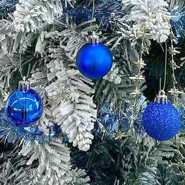 27-Count Blue Mix Shatterproof Ornaments, 40mm