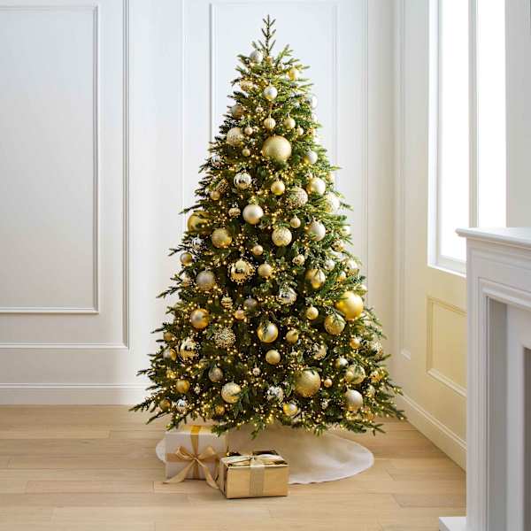 27-Count Gold Mix Shatterproof Ornaments, 40mm