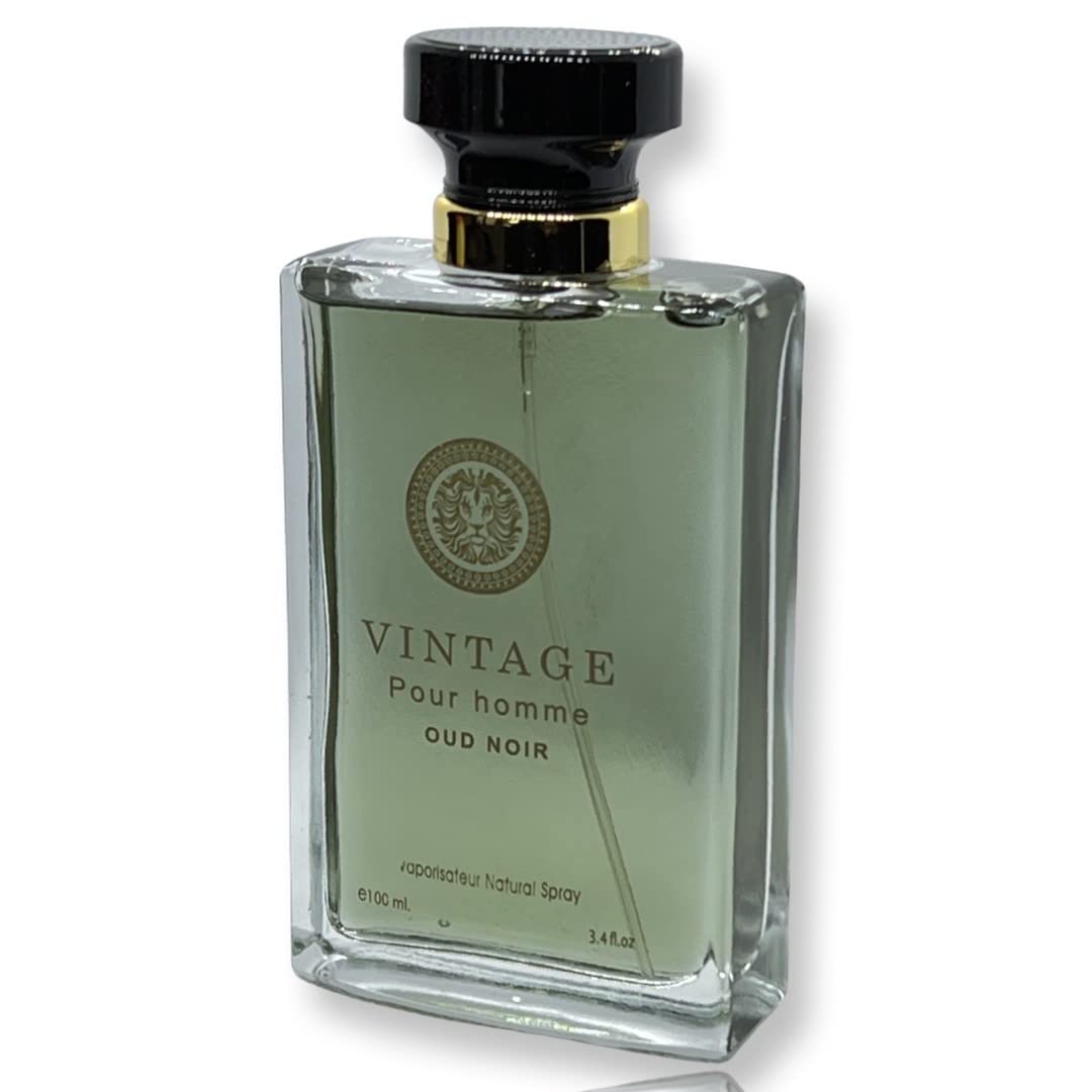 Secret Plus VINTAGE Pour Homme OUD NOIR Eau De Parfum for Men 3.4 Fl Oz - Daytime Casual Wear