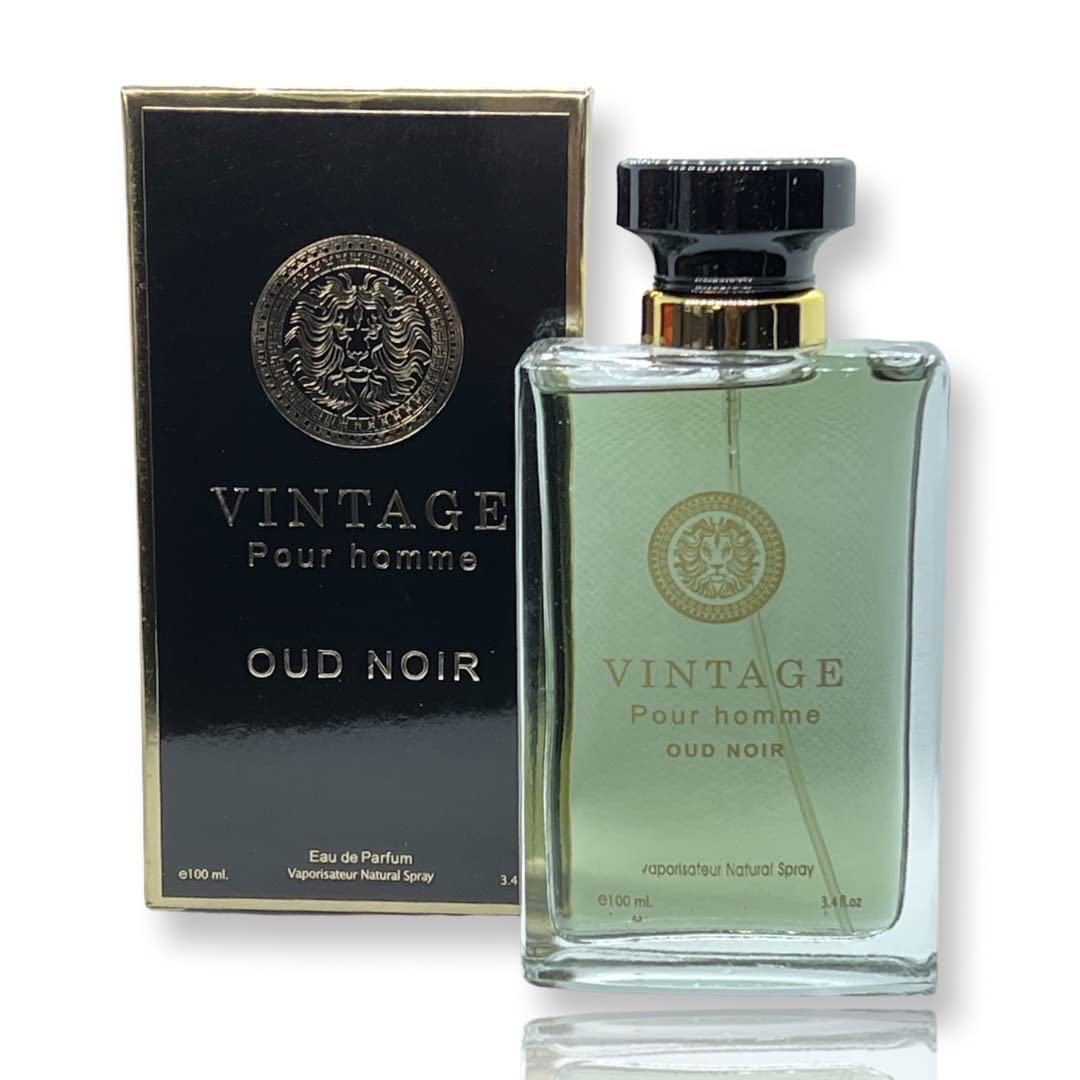 Secret Plus VINTAGE Pour Homme OUD NOIR Eau De Parfum for Men 3.4 Fl Oz - Daytime Casual Wear