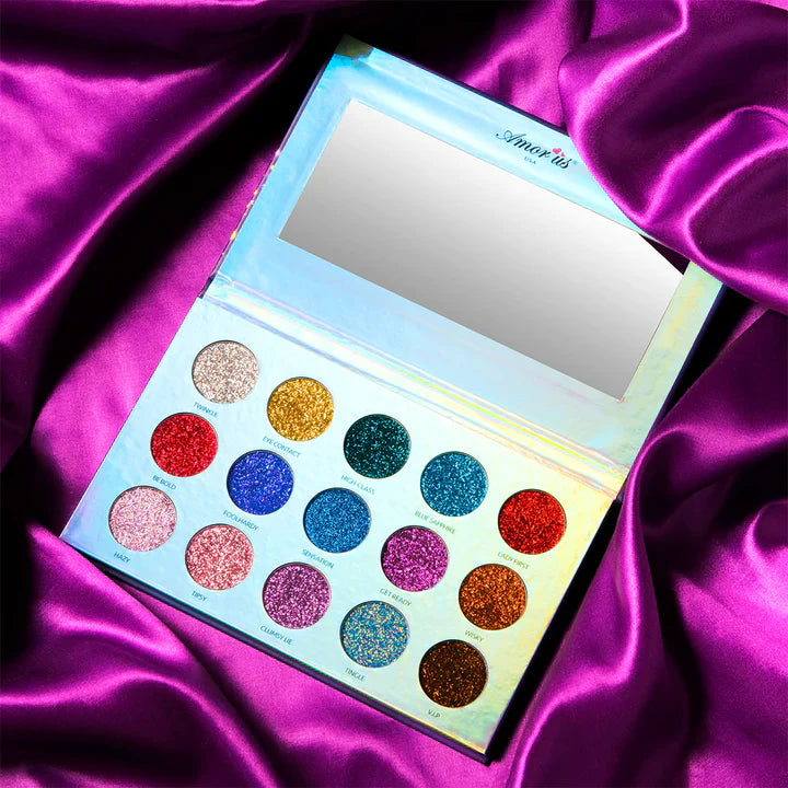 Masquerade - Body & Face Glitter Palette By Amor US USA | 15 Color Palette
