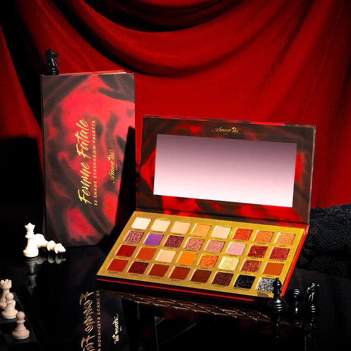 Femme Fatale Eyeshadow & Glitter Palette By Amor Us USA | 32 Color Palette