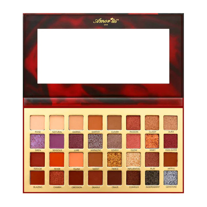 Femme Fatale Eyeshadow & Glitter Palette By Amor Us USA | 32 Color Palette