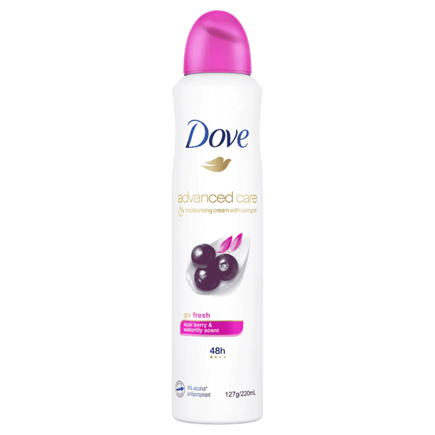 Dove Deodorant Acai Berry & Waterlily Scent,  220ml , For Women, 48 Hour Protection