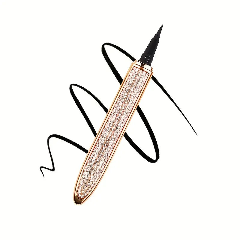 Self-Adhesive Eyeliner Eyelash Glue Pencil, Magic Self-Adhesive Long-Lasting Eyelash Glue Pen, Waterproof Eyeliner Pencil for Waterline, Liquid Eyeliner Pen, Eyeliner Pen | Color Black