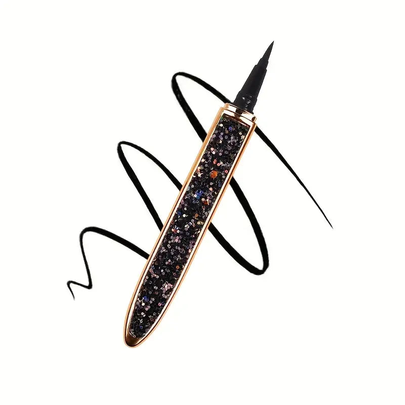 Self-Adhesive Eyeliner Eyelash Glue Pencil, Magic Self-Adhesive Long-Lasting Eyelash Glue Pen, Waterproof Eyeliner Pencil for Waterline, Liquid Eyeliner Pen, Eyeliner Pen | Color Black