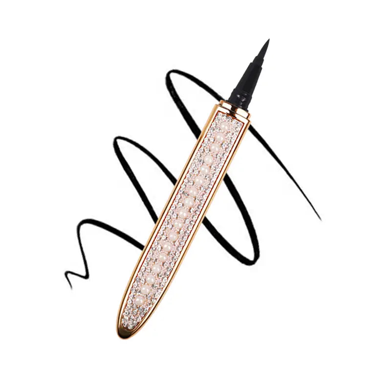 Self-Adhesive Eyeliner Eyelash Glue Pencil, Magic Self-Adhesive Long-Lasting Eyelash Glue Pen, Waterproof Eyeliner Pencil for Waterline, Liquid Eyeliner Pen, Eyeliner Pen | Color Black