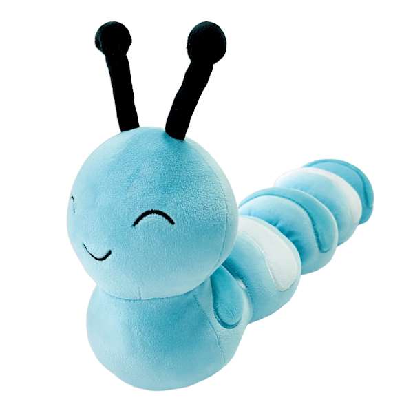 Fairy Garden Blue Caterpillar Pillow, 13"