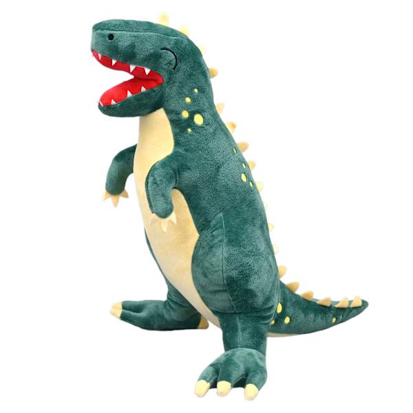 Green T-Rex Dinosaur Shaped Pillow
